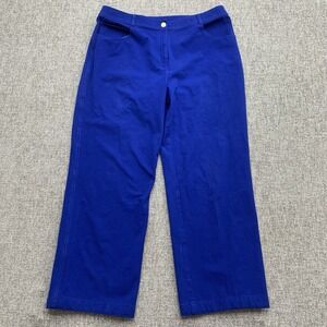 St. John Womens‎ 14 Blue Casual Pants 5-Pocket Straight Stretch Classic Ankle